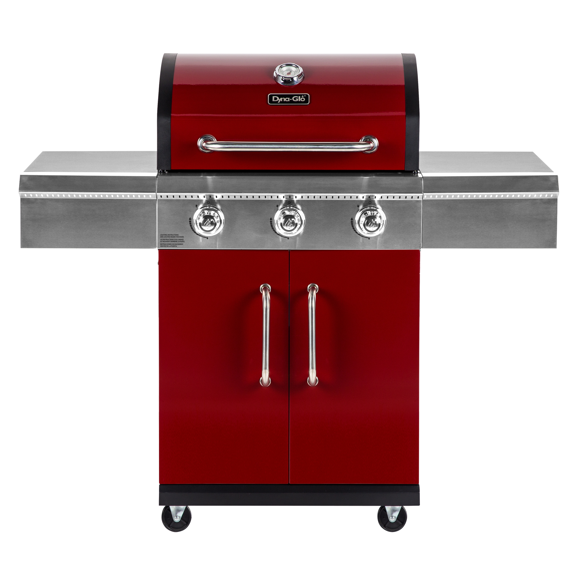 Dyna Glo, 3 Burner Red LP Gas Grill, Fuel Type Propane, Model# DGG424RNP-D